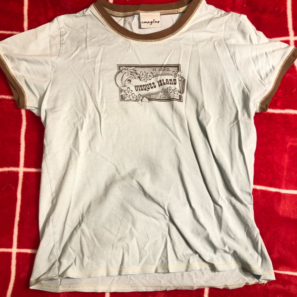 Tropical Vintage Light blue tee